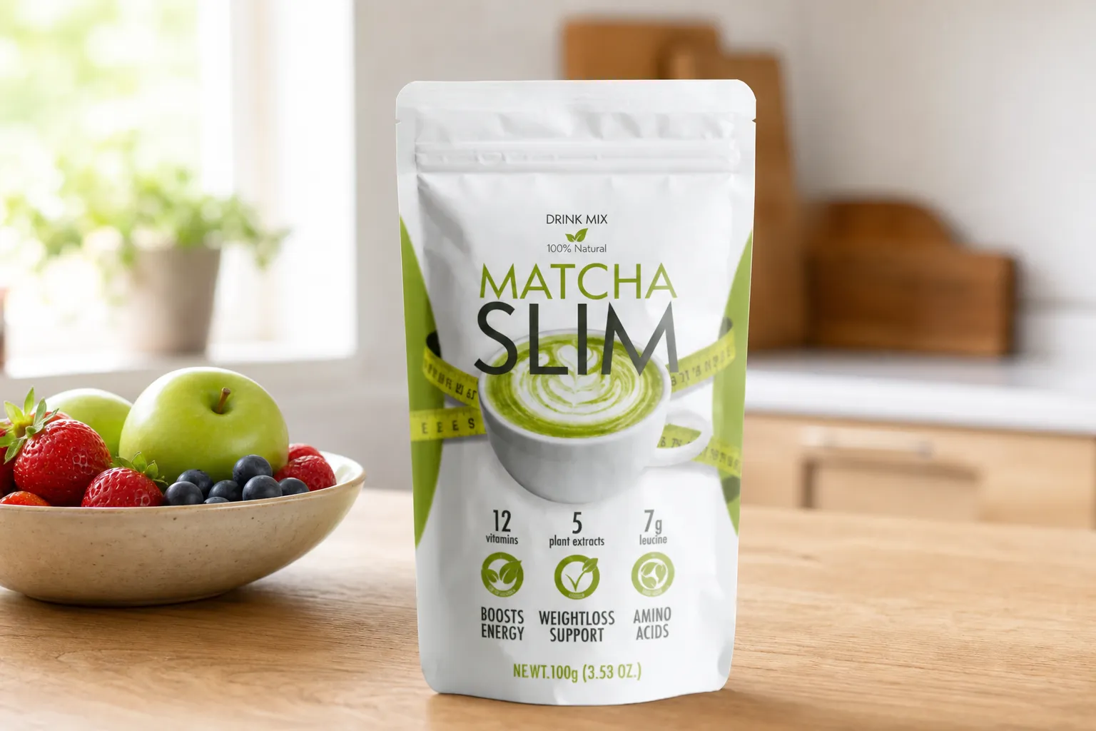 Matcha Slim — la confezione nella vita quotidiana