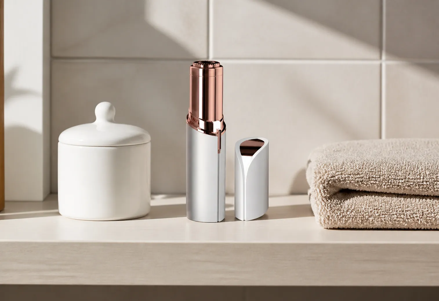 Innovative depilatory Flawless — la confezione nella vita quotidiana