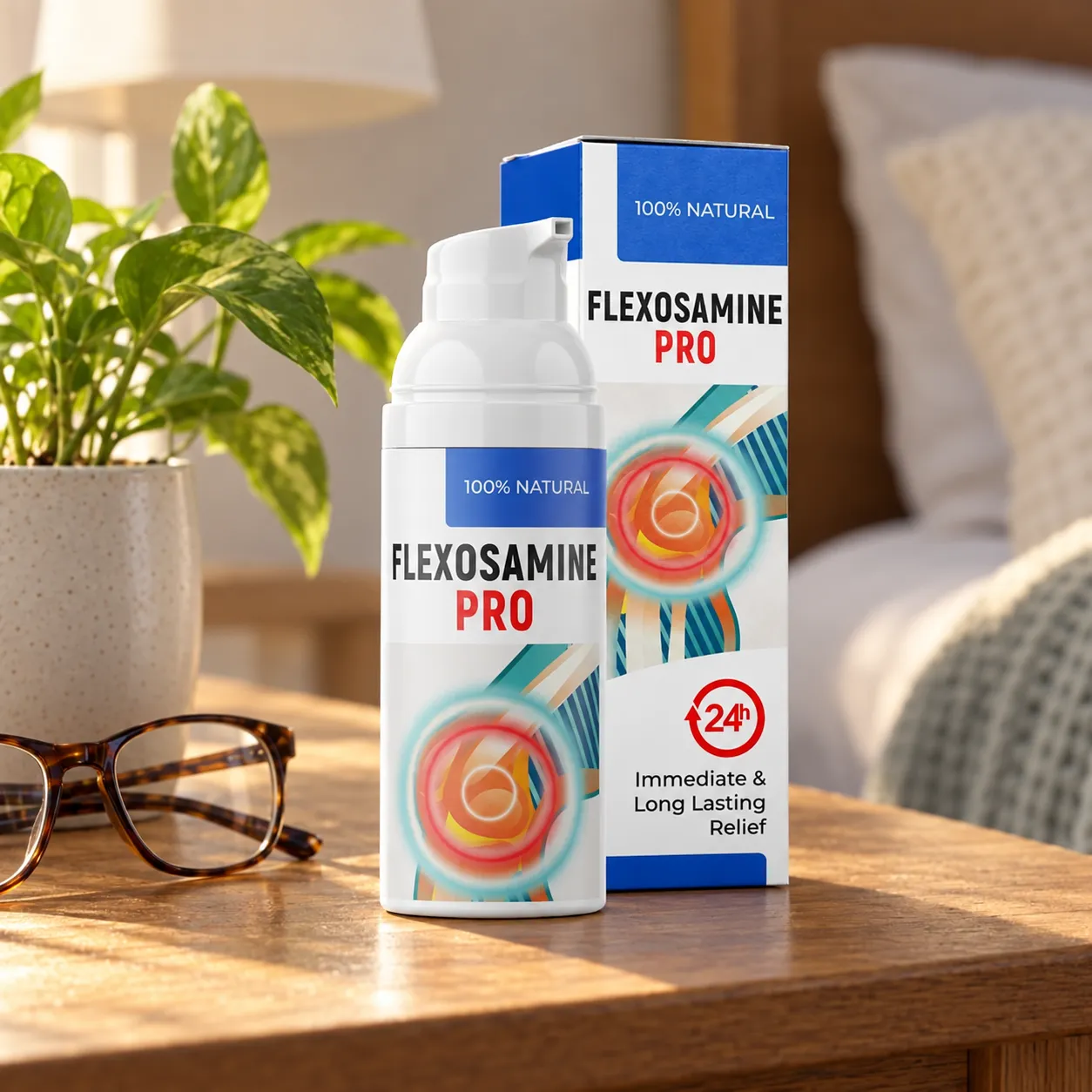 Flexosamine PRO — la confezione nella vita quotidiana